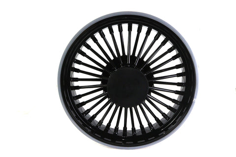 Front 16 inch x 3.5 inch Duro 36 Fat Spoke Matte Black Wheel - V-Twin Mfg.