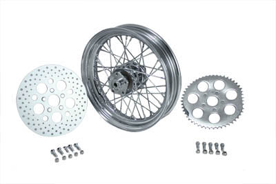 16 inch x 3.00 inch Rear Wheel Assembly Chrome - V-Twin Mfg.