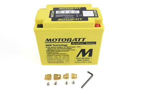 MotoBatt 12 Volt AGM Yellow Battery - V-Twin Mfg.