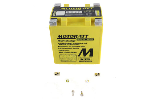 MotoBatt 12V AGM Yellow Battery - V-Twin Mfg.