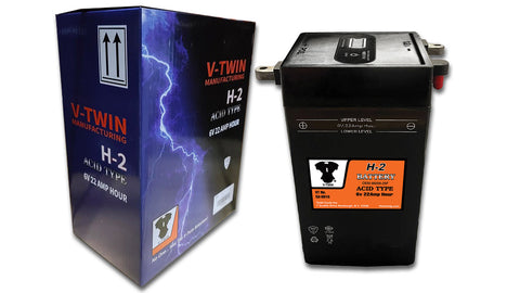 H-2 6 Volt 22 Amp Battery - V-Twin Mfg.