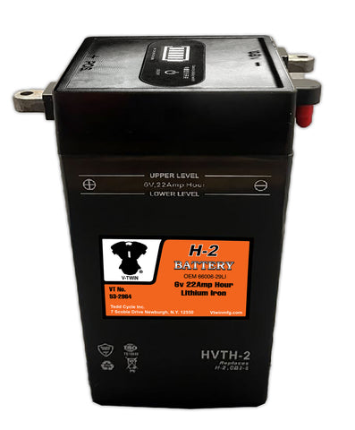 6 Volt 22 AH Sealed Battery - V-Twin Mfg.
