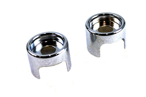 Upper Shock Stud Covers Chrome Tall Style - V-Twin Mfg.