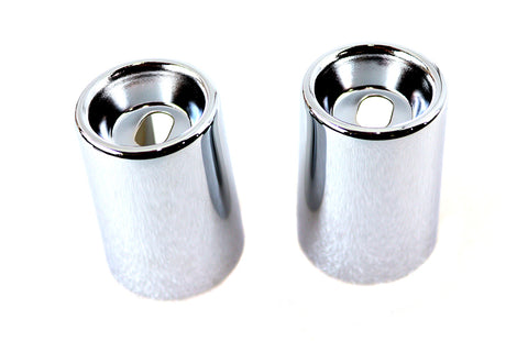 Upper Shock Stud Covers Chrome Tall Style - V-Twin Mfg.