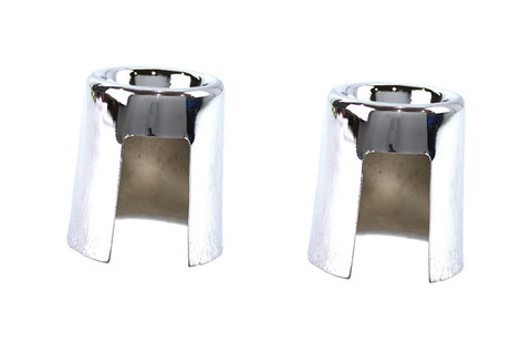 Upper Shock Stud Covers Chrome Short Style - V-Twin Mfg.
