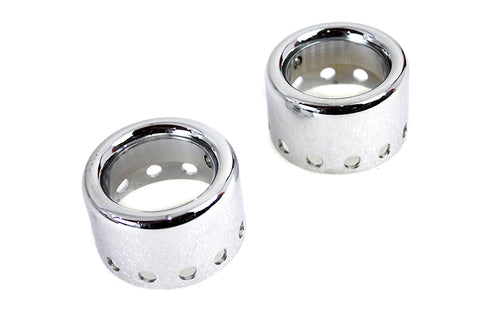 Chrome Lower Shock Cover Set - V-Twin Mfg.