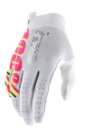 100% iTrack Gloves - System White - Medium 10008-00041