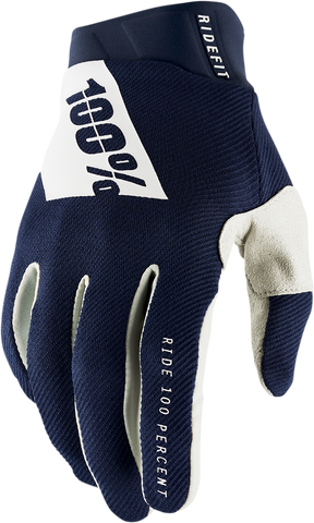 100% Ridefit Gloves - Navy/White - Large 10010-00027