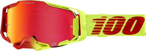 100% Armega Goggles - Solaris - HiPER Red Mirror 50003-00003