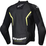 ALPINESTARS Jacket Lthr Gp Force Air Flo Blk/Yl Fl 58 3100326-155-58