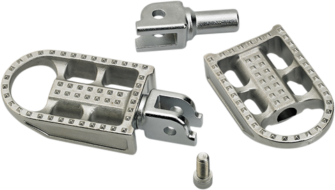 BILTWELL Mushman Footpegs - Step - Raw Polished 7002-302-03