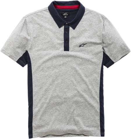 ALPINESTARS Champion Polo Shirt - Heather Gray/Navy - Large 1210415001171L