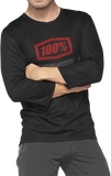 100% Airmatic 3/4 Sleeve Jersey - Black/Red - Medium 40018-00006