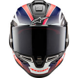 ALPINESTARS Supertech R10 Helmet - Team - Matte Black/Carbon Red Fluo/Blue - Medium 8200224-1383-M