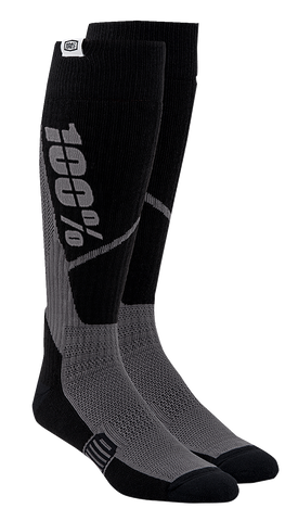 100% Torque Comfort Moto Socks - Black - Small/Medium 20053-00001