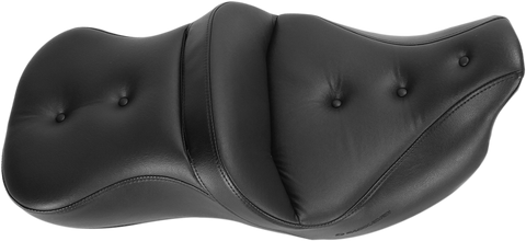 SADDLEMEN Pillow Top Roadsofa Seat - Heated - Black - '08-'23 FLH/FLT 808-07B-181HCT