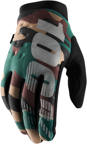 100% Brisker Gloves - Camo - Large 10003-00007