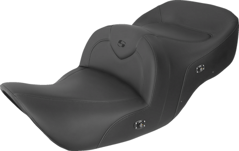 SADDLEMEN Seat - RoadSofa - without Backrest - Black w/ Black Stitching - Heated - GL1800 '01-'10 H01-07-187HCT