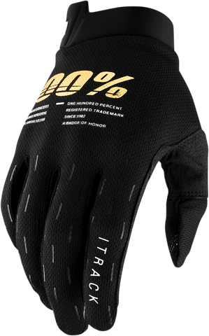 100% Youth iTrack Gloves - Black - Large 10009-00002