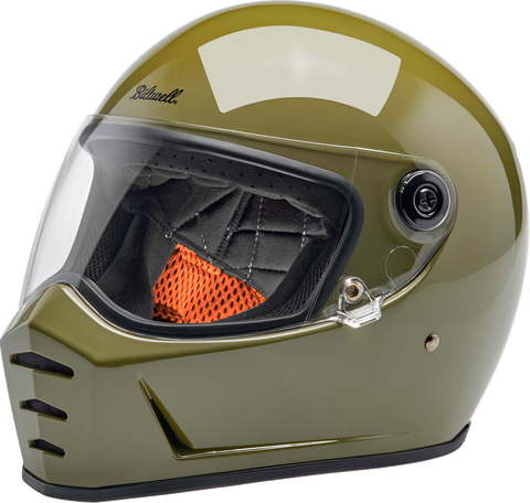 BILTWELL Lane Splitter Helmet - Gloss Olive Green - Medium 1004-154-503
