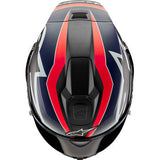 ALPINESTARS Supertech R10 Helmet - Team - Matte Black/Carbon Red Fluo/Blue - Medium 8200224-1383-M