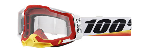 100% Racecraft 2 Goggles - Arsham Red - Clear 50009-00016