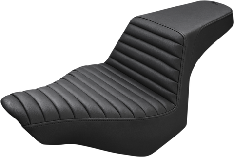 SADDLEMEN Step-Up Seat - Front Tuck-n-Roll - Black - FXSB 813-27-171