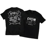 Retro and Vintage Graphic Cotton T-shirt Unisex For Biker