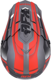 AFX FX-17 Helmet - Force - Frost Gray/Red - Large 0110-5205
