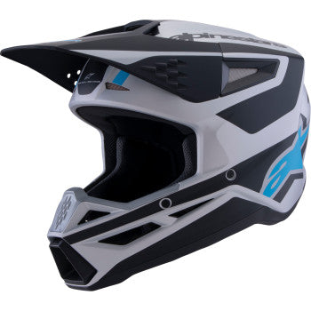 ALPINESTARS SM3 Helmet - Heat - Matte Silver/Blue/Black - Medium 8301026-1949-M