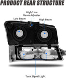 2003-2006 Silverado Headlight Assembly For Chevy Avalanche 150025003500 Clear Chrome Lens With Amber Reflector Replacement Left And Right