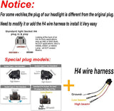 Black Pair 45w 7x6 5x7 6052 6054 H5054 H6054 Hilow Sealed Beam LED Headlights Replacement For Chevy Express Cargo Van 1500