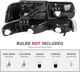 Autosaver88 Headlights Assembly Compatible With 19992002 Chevrolet Silverado 20012002 1500 2500 1500hd 2500hd 3500 20002006 Tahoe Suburban Lights In Bumpers