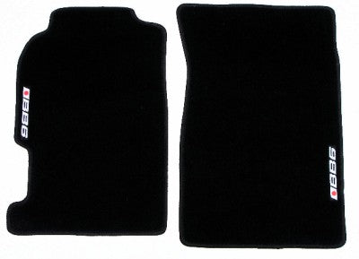 CUSTOM FIT BLACK FLOOR MATS 97-01 HONDA PRELUDE & SH BB6 LOGO / PART #  FMPL9701BKBB6