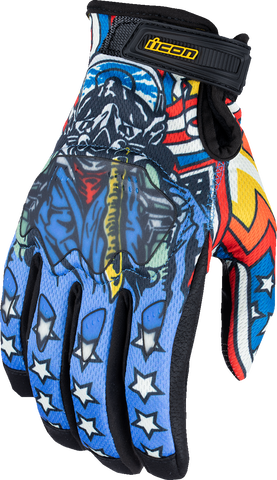 ICON Hooligan™ CE Flyboy Gloves - Blue - 3XL 3301-4714