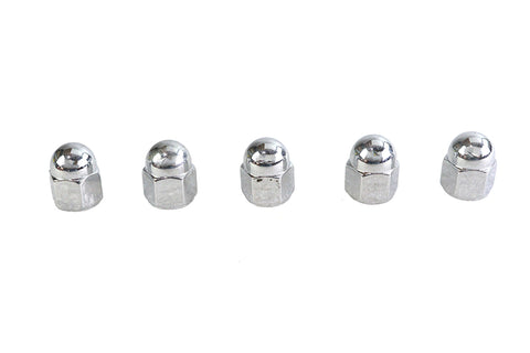 Chrome Acorn Nut Fine 1/4 inch-28 Thread - V-Twin Mfg.