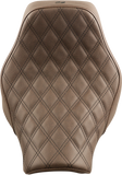 SADDLEMEN Renegade Solo Seat - Lattice Stitched - Brown - FLST 818-33-002BLS