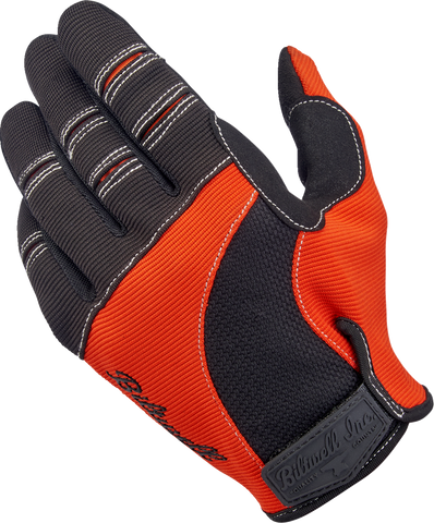 BILTWELL Moto Gloves - Orange/Black - Large 1501-0106-004