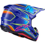 ALPINESTARS SM7 Helmet - Cast - Gloss/Blue/Pink/Yellow Fluo - Large 8302626-7254-L