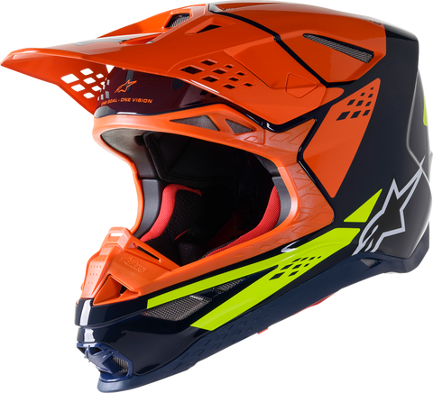ALPINESTARS Supertech M8 Helmet - Factory - Blue/Orange/Yellow - XL 8302922-7445-XL