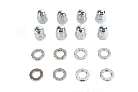 Chrome Cylinder Base Acorn Nut and Washer - V-Twin Mfg.