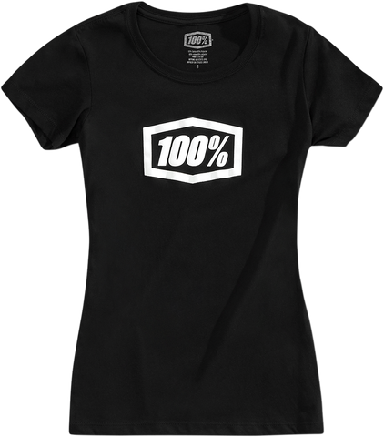100% Women's Icon T-Shirt - Black - Small 20002-00000