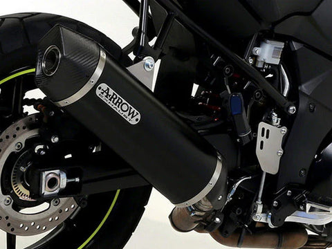Arrow Suzuki Dl 1000 V-Strom '14 Homologated Aluminium Dark Maxi Race-Tech Silencer With Carbon End Cap For Original Collec. 71816akn