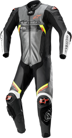 ALPINESTARS Missile Ignition v2 1-Piece Suit - Metallic Gray/Black/Yellow/Red Fluorescent - US 50 / EU 60 3150222-9135-60