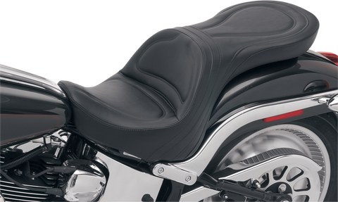 SADDLEMEN Seat - Explorer - Without Backrest - Stitched - Black - FXSTD 8250JS