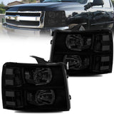 MOSTPLUS Headlight Assembly Compatible with Chevy Chevrolet Silverado 1500 2500 3500 with Black Housing, Clear Lens, Amber Reflector