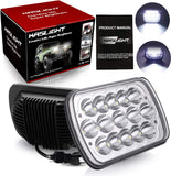 H5054 Kaslight 5x7 LED Headlights 7x6 Highlow Beam Sealed H4 9003 6054 Socket For Jeep Wrangler Yj Xj S10 Pickup Chevy Blazer Express Vancherokee Truck Ford E250