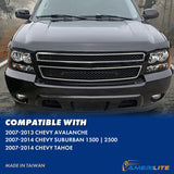 Amerilite Black Replacement Headlights For Chevy Tahoe Suburban Avalanche Pair Driver And Passenger Side Housing