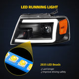 NTXGLOW LED headlights (2004-2008 Ford F150)