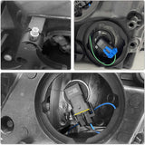 2009-2018 Dodge Ram Headlight Assembly Compatible with Ram 1500 / Ram 2500 3500 / 2010-2018 / Ram 2500 3500 / 2019-2021 Ram 1500 Classic, Chrome Housing Amber Reflector Replacement